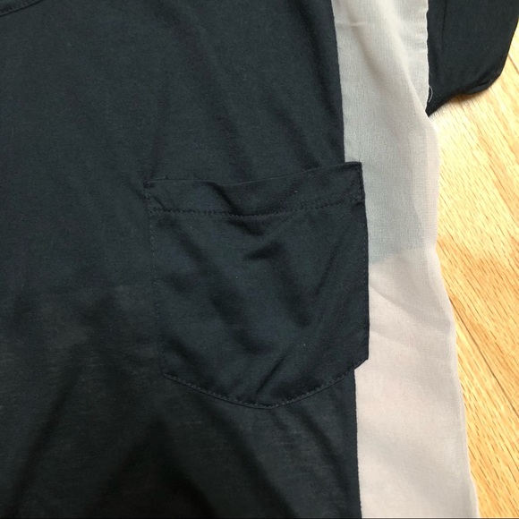 NWT Urban Outfitters Lucca Couture High/Low Chiffon Back Tee (Size M) - Picture 4 of 7